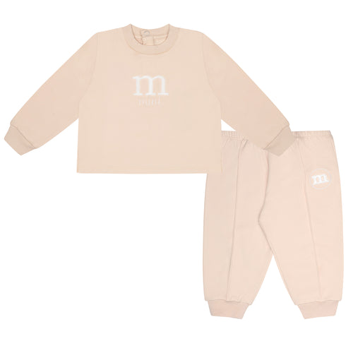 Mini Mitch & Son Loopy Logo Tracksuit 703 David Beige