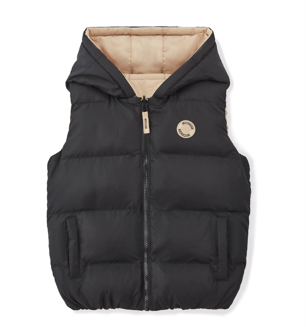 Mitch & Son AW25 Reversible Gilet 603 James Latte Beige