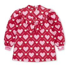 Load image into Gallery viewer, ADee AW25 Heart Print Bow Dress 705 Red