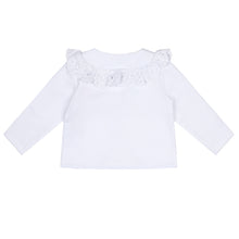 Load image into Gallery viewer, Little A SS24 Broderie Anglaise Cardy Bright White Jessica 103