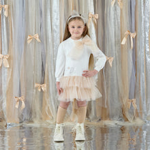 Load image into Gallery viewer, ADee AW26  Brandy Tulle Bow Dress 711 Snow White