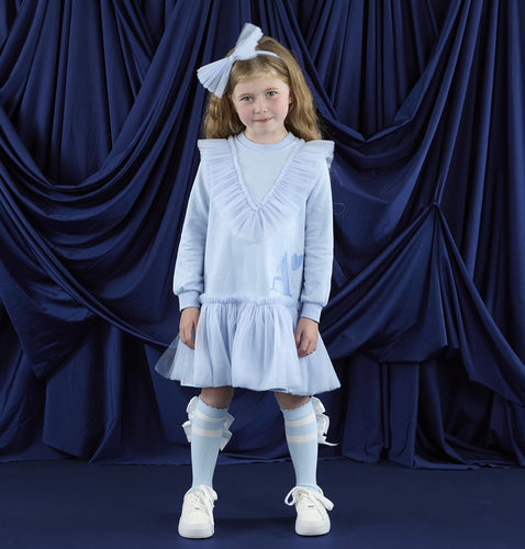 ADee AW25 Sweat Tulle Dress 716 Lacey Powder Blue
