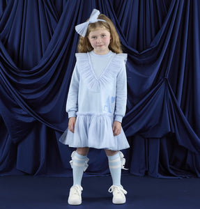 ADee AW25 Sweat Tulle Dress 716 Lacey Powder Blue