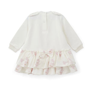 Little A AW25 Cupcake Print Frill Dress 307 Juliet Snow White