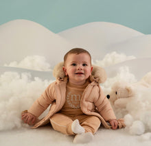 Load image into Gallery viewer, Mitch &amp; Son AW25 Fur Trimmed Padded Jacket 701 Mikey Latte Beige