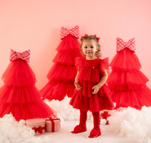 Load image into Gallery viewer, Little A AW25 Tulle Frill Dress 408 Khloe Red