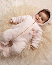 Load image into Gallery viewer, Caramelo AW23 TEDDY Romper with Bow and Gold Trim 2057150 Pink