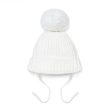 Load image into Gallery viewer, Little A AW25 KnittedLurex Pom Pom Hat 317 Kamila Snow White