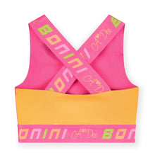 Load image into Gallery viewer, Bonini SS26 Colourblock Crop top 604 Flex Hot Pink