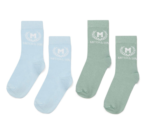 Mitch & Son AW25 2 Pack Socks Sky Blue Jeremy