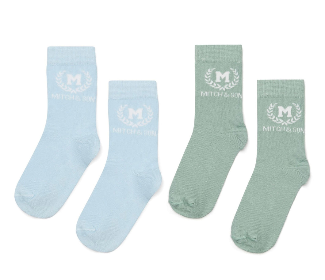 Mitch & Son AW25 2 Pack Socks Sky Blue Jeremy