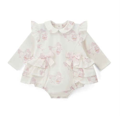 Little A AW25 Cupcake Print Romper 310 Journey Snow White