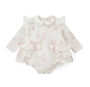 Little A AW25 Cupcake Print Romper 310 Journey Snow White