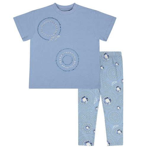 ADee AW24 Baggt Tee Diamond Legging Set 517 Pam Iced Blue