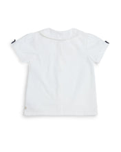 Load image into Gallery viewer, Caramelo school wear 349790 School shirt with grey satin bows