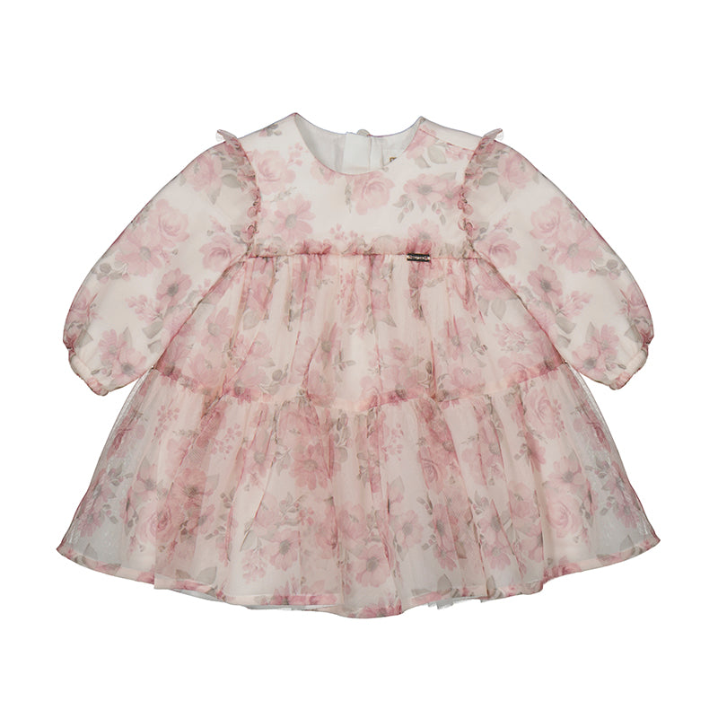 Mayoral AW24 Newborn Collection Tulle Dress Blush  2805