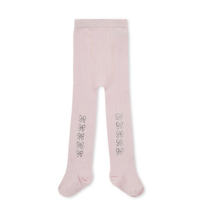 Little A AW25 Bow Diamonte Tights Kamila Pink