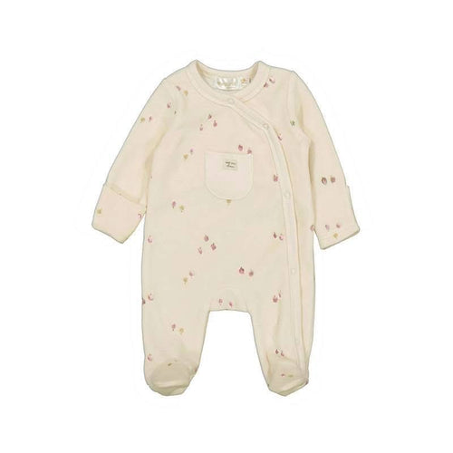 Mayoral AW25 Velour Onesie cream pink girl 2729