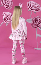 Load image into Gallery viewer, ADee AW26  Adeline  Rose Print Peplum Legging Set 601 Pale Pink