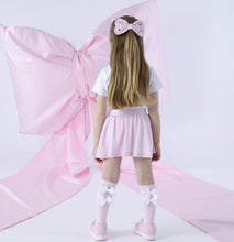 Load image into Gallery viewer, ADee SS26 Rose Skort Set with Diamonte Bow artwork 506 Bright White