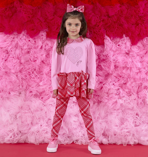 ADee AW25 Check Legging Set 503 Lydia Red