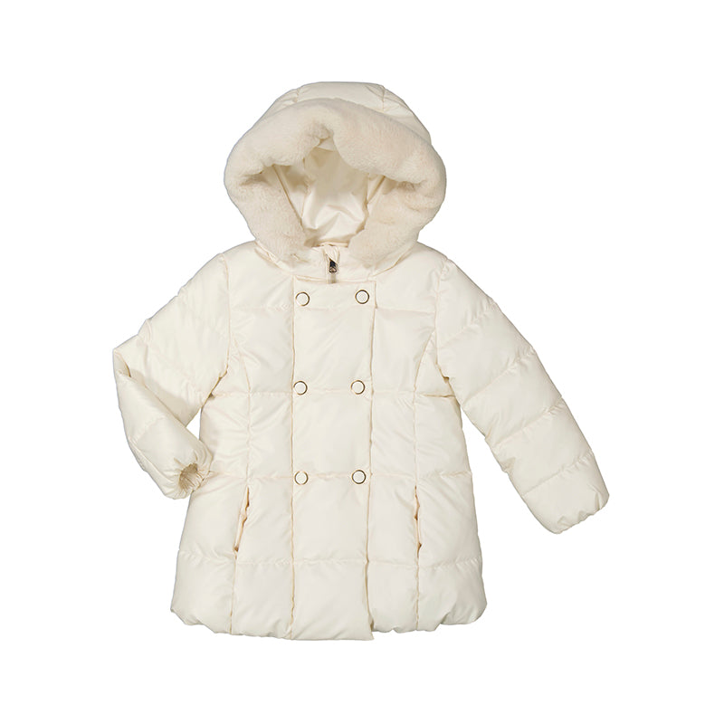 Mayoral AW24 Pearly Coat Chickpea 4489 Mini Girl