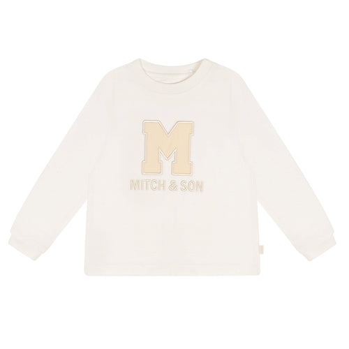 Mitch & Son AW24 M Logo Long Sleeved Top Asher 408 Beige