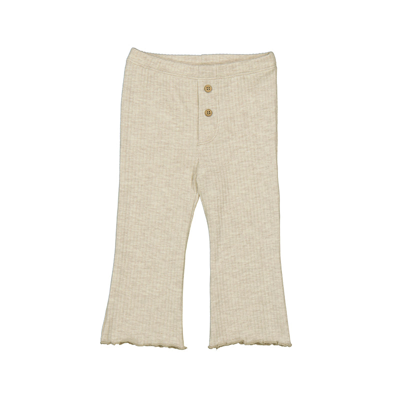 Mayoral AW25 Ribbed Flare Leggings 2735 Sand