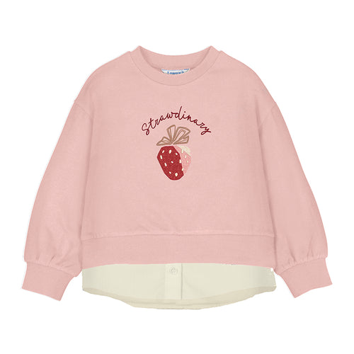 Mayoral AW25 Mini Girl Faldon Sweatshirt 4435 Nude