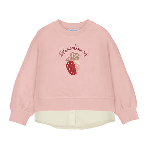 Mayoral AW25 Mini Girl Faldon Sweatshirt 4435 Nude