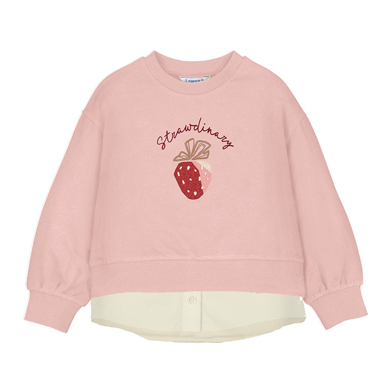 Mayoral AW25 Mini Girl Faldon Sweatshirt 4435 Nude