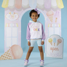 Load image into Gallery viewer, ADee SS26 SISSY 515 Initial Print Hoody Cycling Short Set Bright White