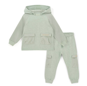 Mitch & Son AW25 Melange / Nylon Hoody Tracksuit409 Joshua Icey Jade