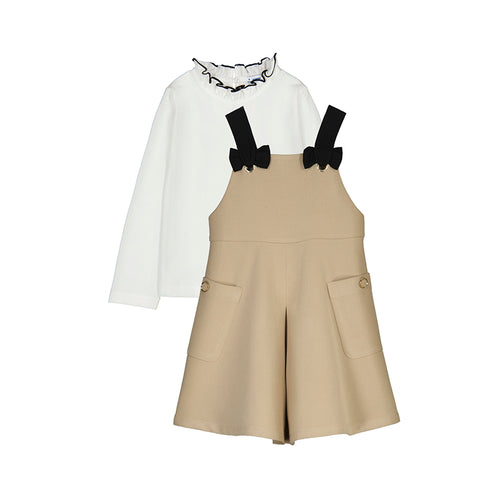 Mayoral AW25 Swan Pinafore Dress 4914 Wood