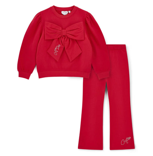 ADee AW25 Bow Flare Tracksuit 523 Luna Red