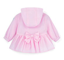 Load image into Gallery viewer, Little A SS26 Ophilia 101 Hooded Jacket with Bow Detail Pink Blossom