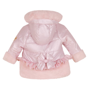 Little A AW24 Faux Fur Padded Jacket Honey 301 Baby Pink