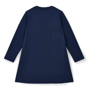 ADee AW25 Handbag Sweat Dress Navy 714 Lotus