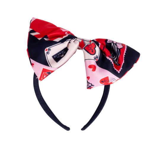 ADee AW24 Envelope Print Hairband Rosalie 915 Dark Navy