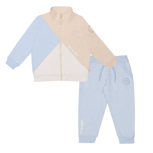 Mitch & Son AW24 Cut n Sew Zipper Tracksuit Arnold 405 Beige