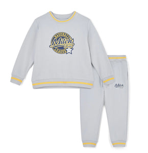 Mitch & Son AW25 Baseball Crew Neck Tracksuit 511 King Grey Mist