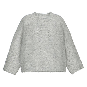 Mayoral AW25 Mini Girls Sequin Sweater 4306 Silver