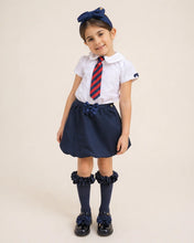 Load image into Gallery viewer, Caramelo school wear 3453117 Navy bow detail bubble skirt AW26