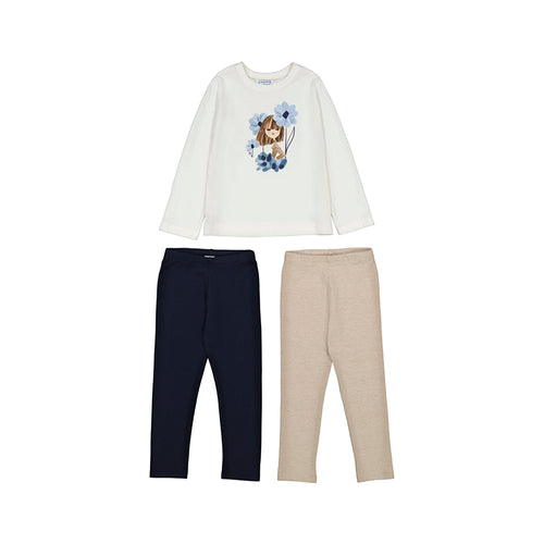 Mayoral AW25 3 Piece Legging Set Navy 4724