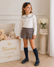 Load image into Gallery viewer, Mayoral AW26 Mini Girl Long Sleeved Blouse &amp; Shorts 4908 &amp; 131