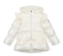 Load image into Gallery viewer, ADee AW25 Padded Jacket with Frill Heart Pockets Liliana Snow White 201