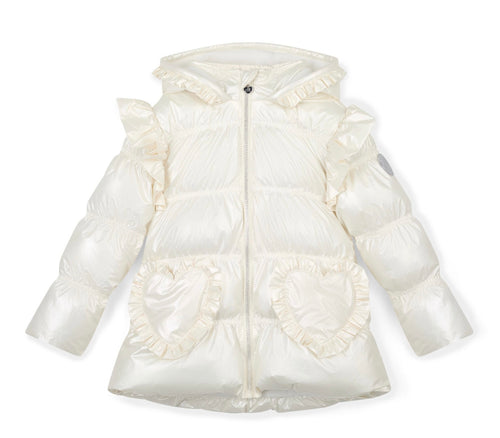 ADee AW25 Padded Jacket with Frill Heart Pockets Liliana Snow White 201