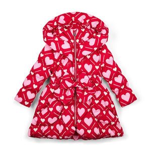 ADee AW25 Heart Print Bow Jacket 202 Lauren Red