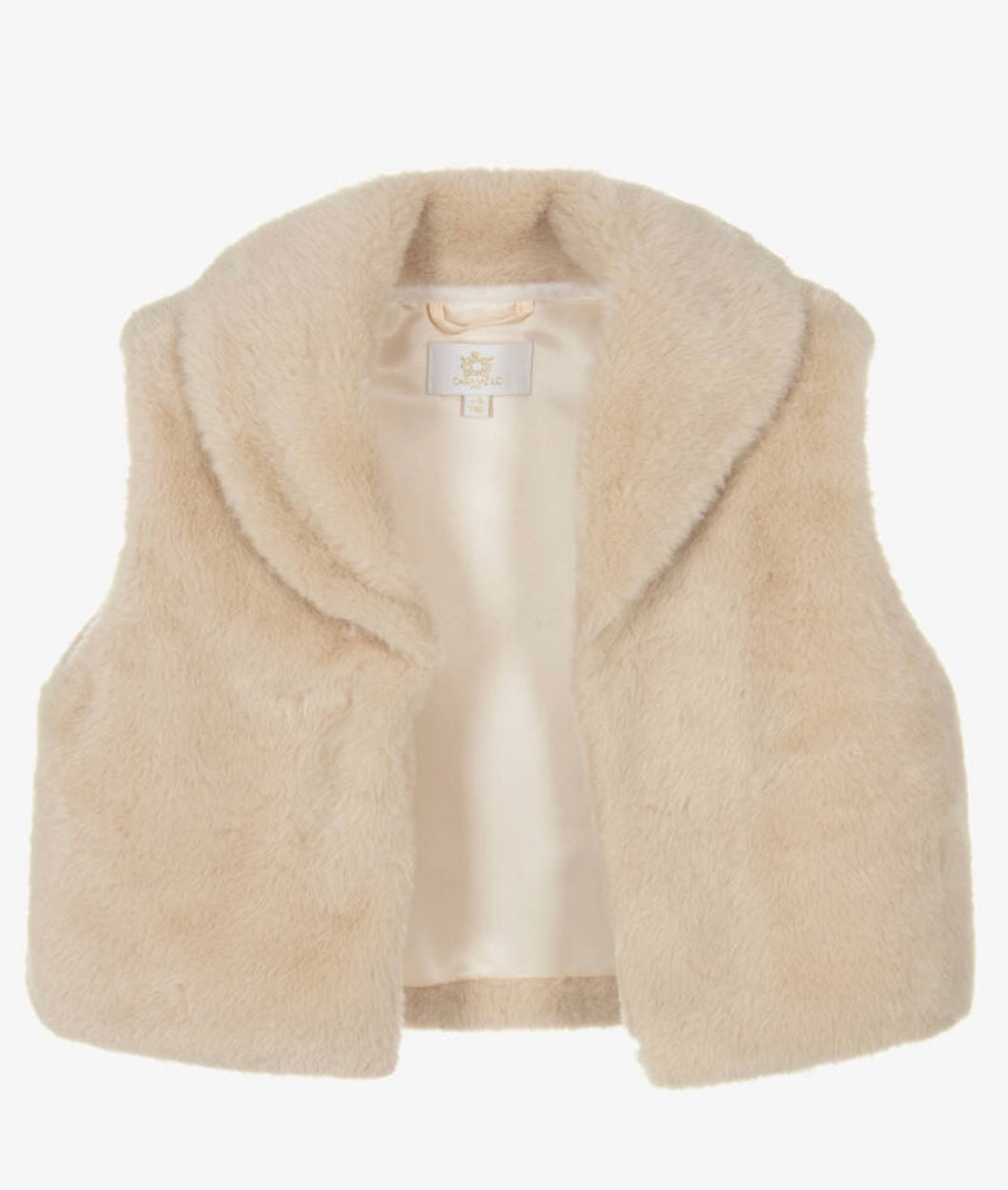 Caramelo AW25 Soft Faux Fur Gilet Mink 342257