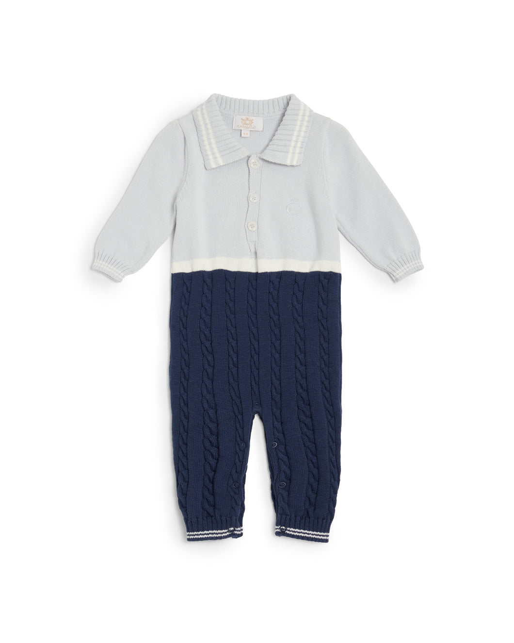 Caramelo Kids AW25 Knitted ALL IN ONE 2050182 Sky